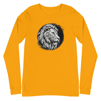 Bold as a Lion Emblem Men's Christian Long Sleeve Tee Gold