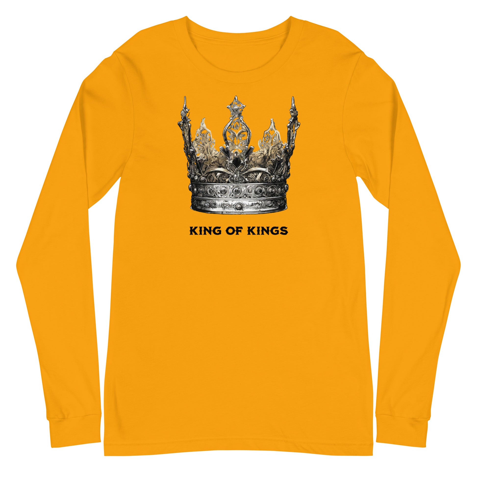 King of Kings Christian Women's Long Sleeve Tee Gold
