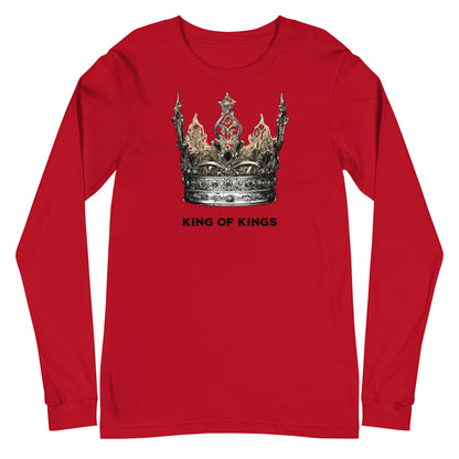 King of Kings Men's Christian Long Sleeve Tee Red