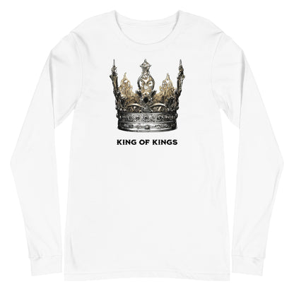 King of Kings Men's Christian Long Sleeve Tee White