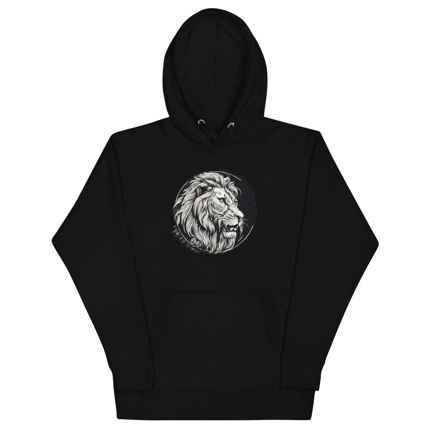 Bold as a Lion Emblem Men's Christian Hooded Sweatshirt Black