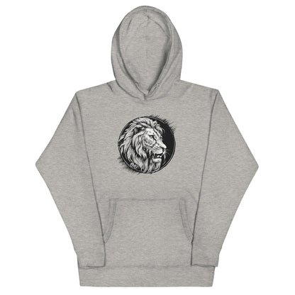 Bold as a Lion Emblem Men's Christian Hooded Sweatshirt Carbon Grey