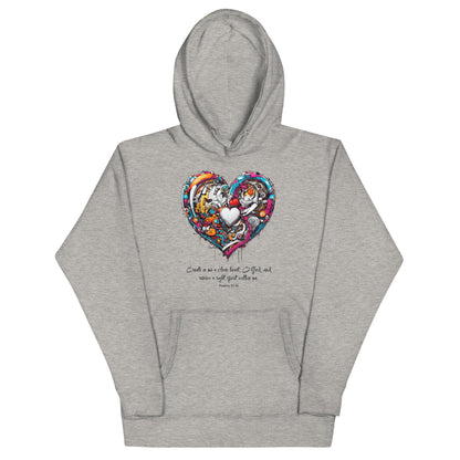 Blessed are the Pure in Heart Christian Women's Hoodie Carbon Grey