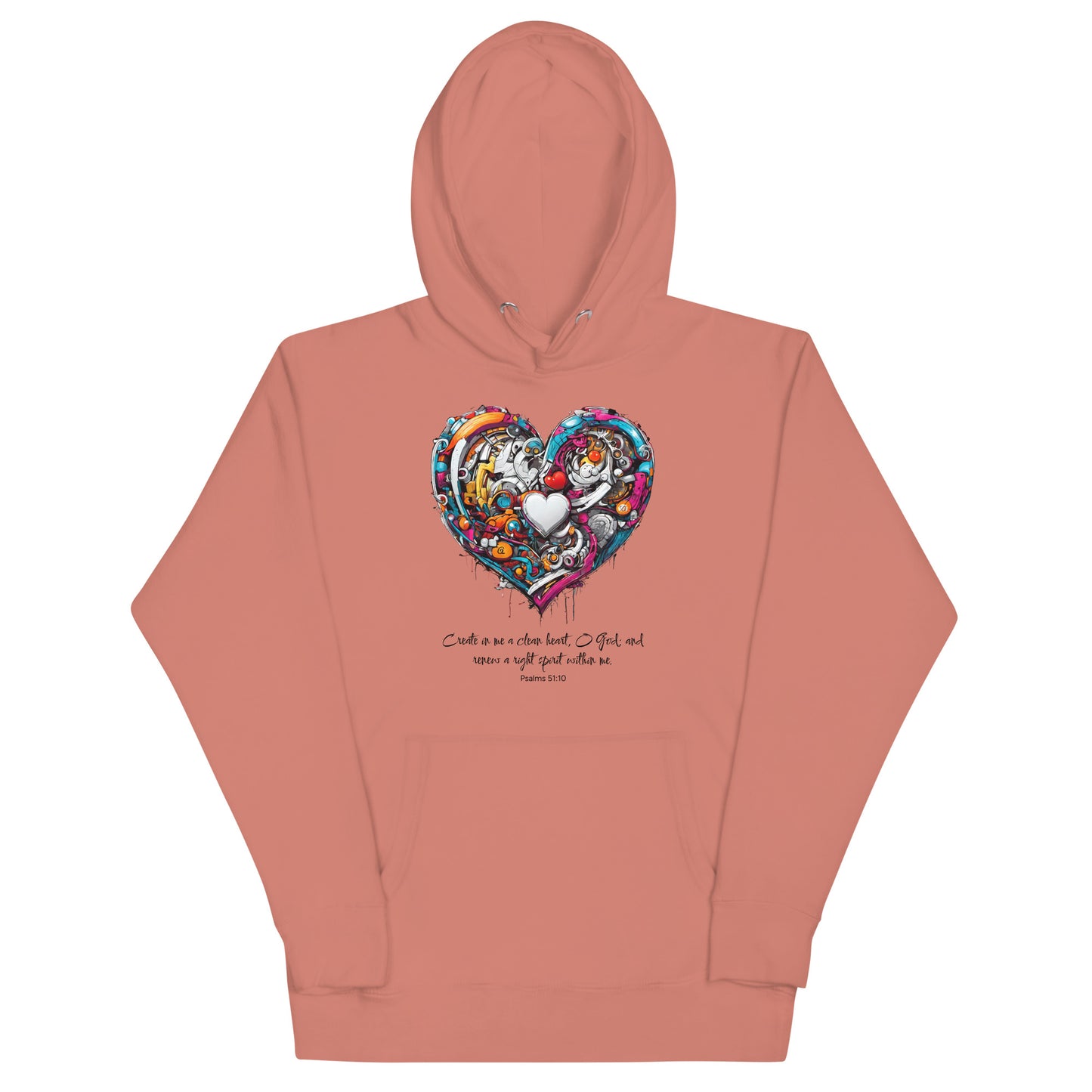 Blessed are the Pure in Heart Christian Women's Hoodie Dusty Rose