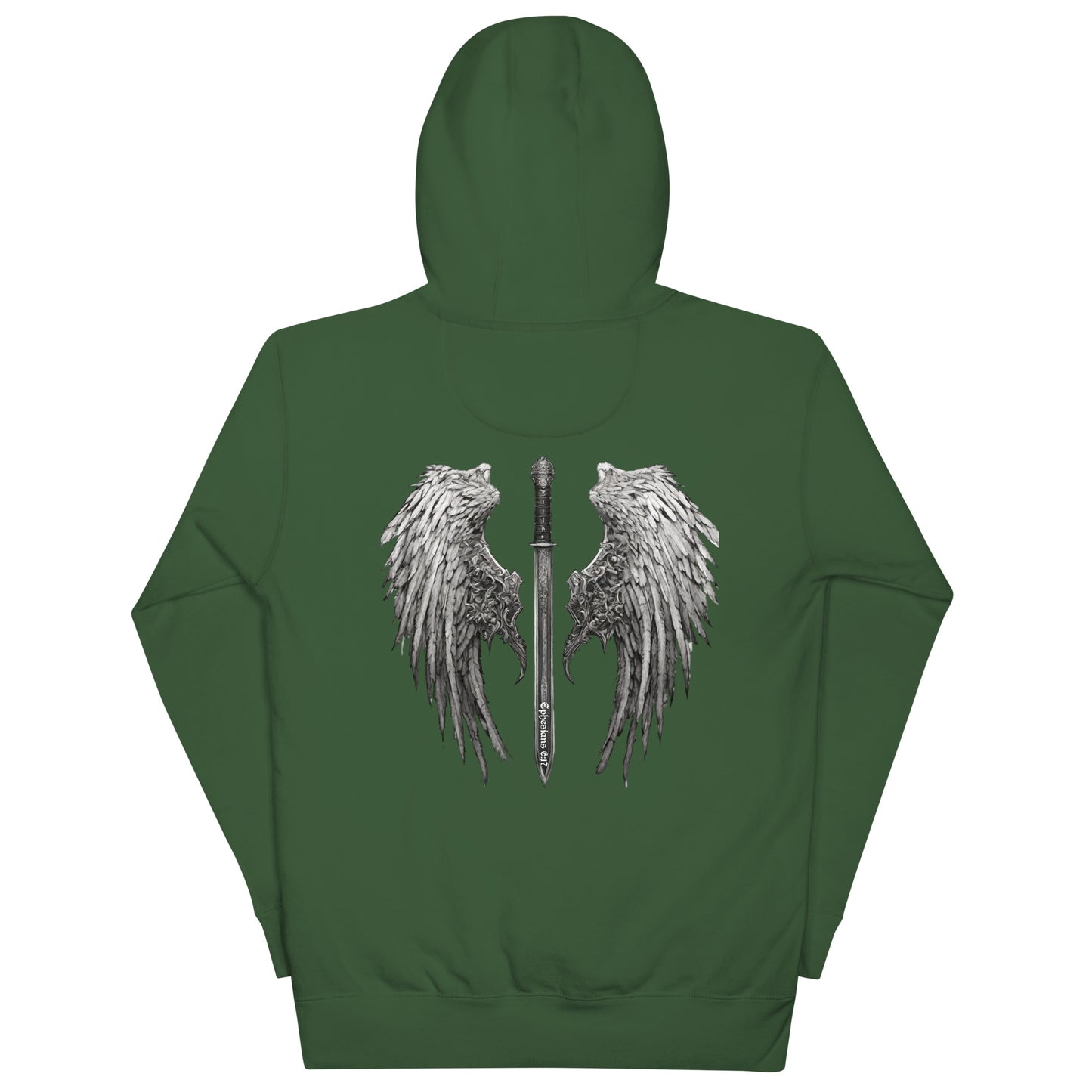 Ephesians 6:17 Women's Christian Graphic Hoodie Forest Green