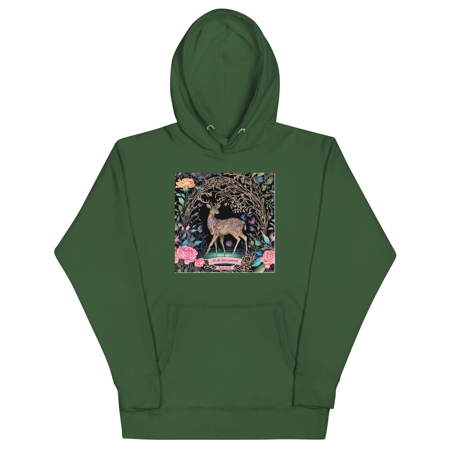 Hart Women's Christian Inspired Graphic Hoodie Forest Green