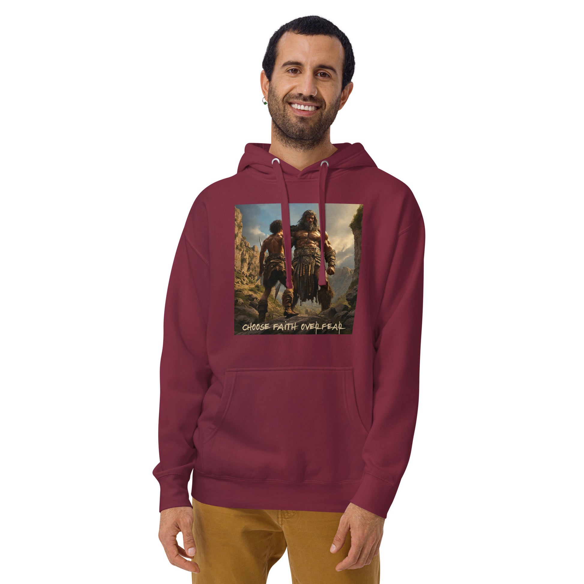 David vs Goliath Men's Christian Hooded Sweatshirt