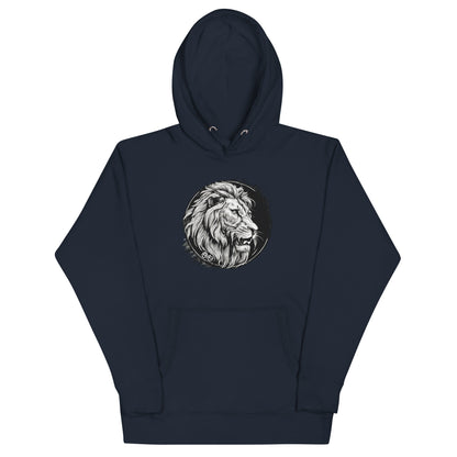 Bold as a Lion Emblem Men's Christian Hooded Sweatshirt Navy Blazer