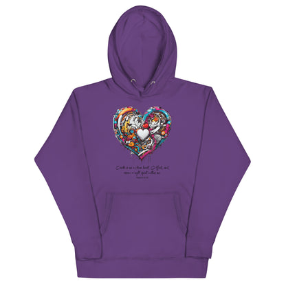 Blessed are the Pure in Heart Christian Women's Hoodie Purple