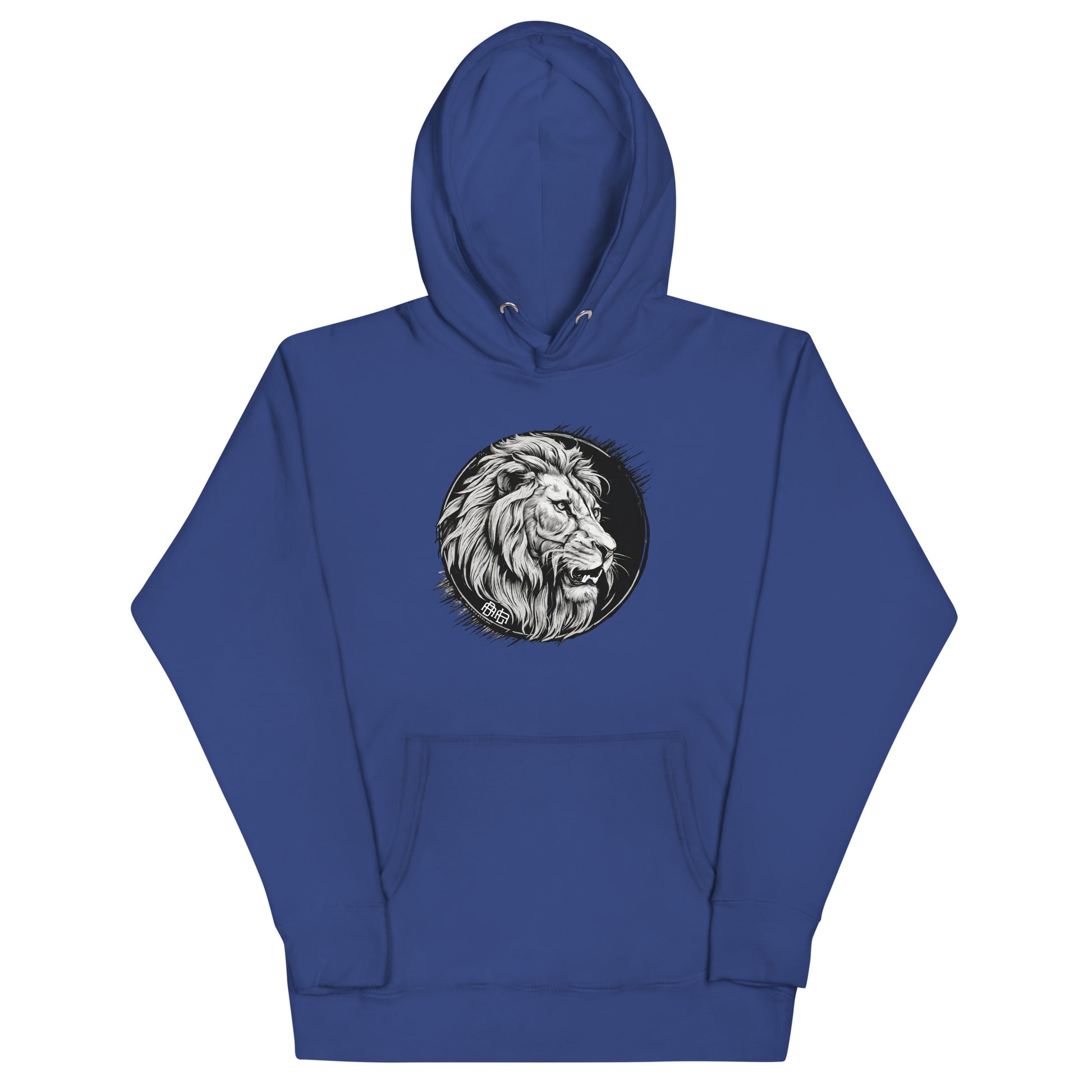 Bold as a Lion Emblem Men's Christian Hooded Sweatshirt Team Royal