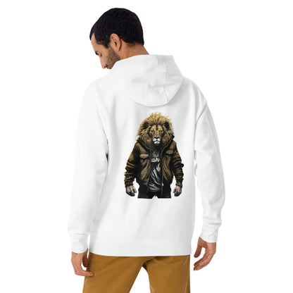 Bold Lion Men's Christian Hooded Sweatshirt (back print)