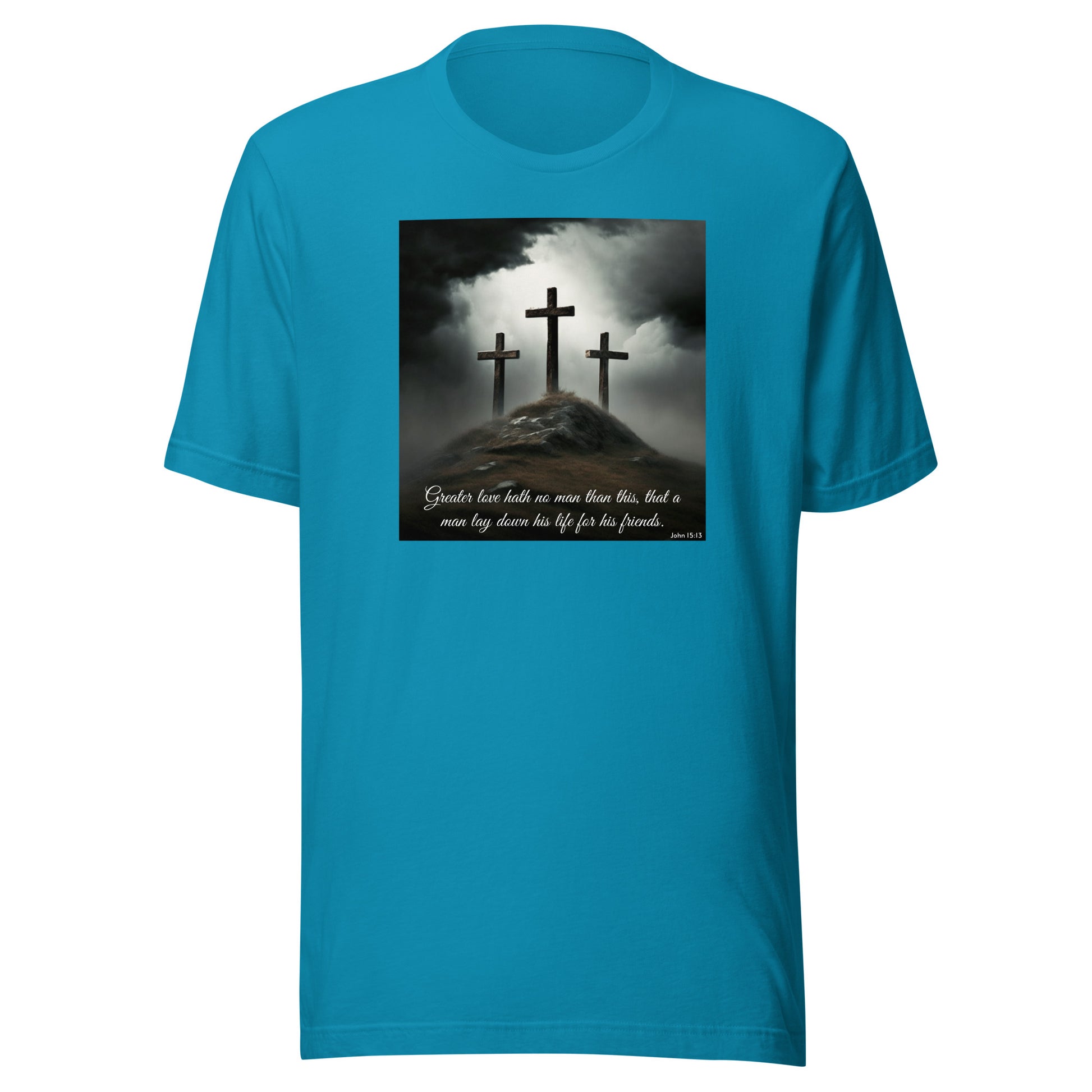 John 15:13 Scripture Women's Christian Classic T-Shirt Aqua