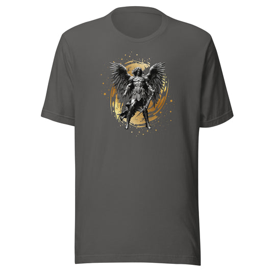 Biblical Archangel Bold Christian Men's Graphic T-Shirt Asphalt