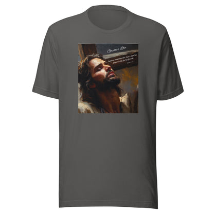 John 15:13 Jesus Men's Christian Graphic T-Shirt Asphalt