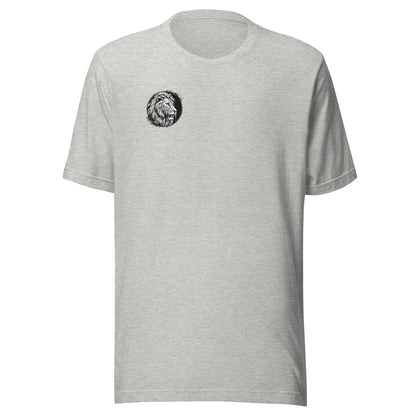 Bold Lion Men's Christian Graphic T-Shirt (back print & front logo) Athletic Heather