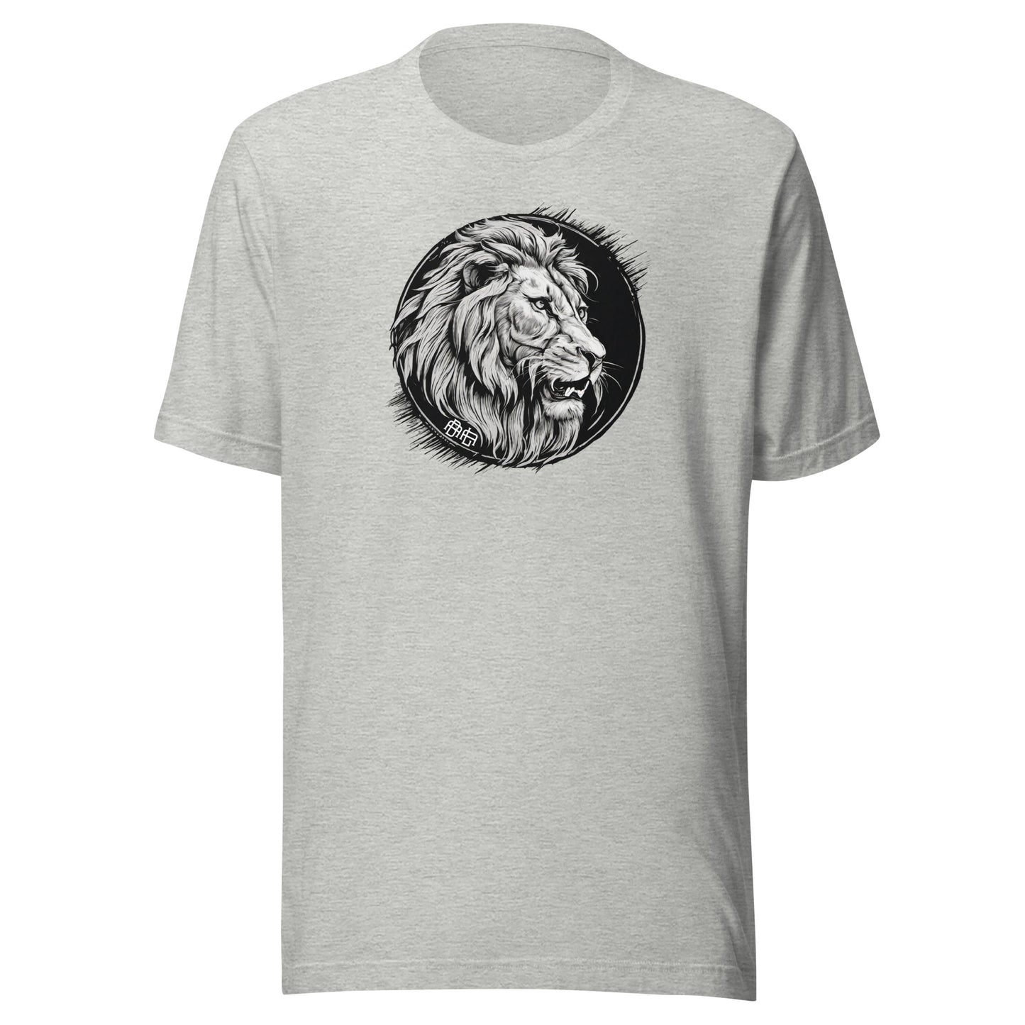 Bold as a Lion Emblem Christian Men's T-Shirt Athletic Heather