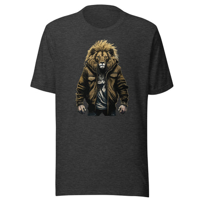 Bold Lion Men's Christian Graphic T-Shirt Dark Grey Heather