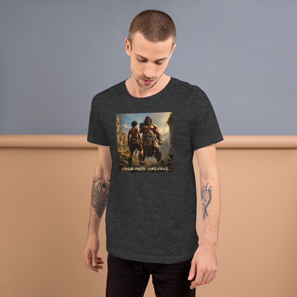 David vs Goliath Men's Christian Graphic T-Shirt