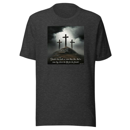 John 15:13 Scripture Women's Christian Classic T-Shirt Dark Grey Heather