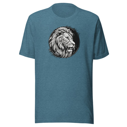 Bold As A Lion Emblem Christian Women's Classic T-Shirt Heather Deep Teal