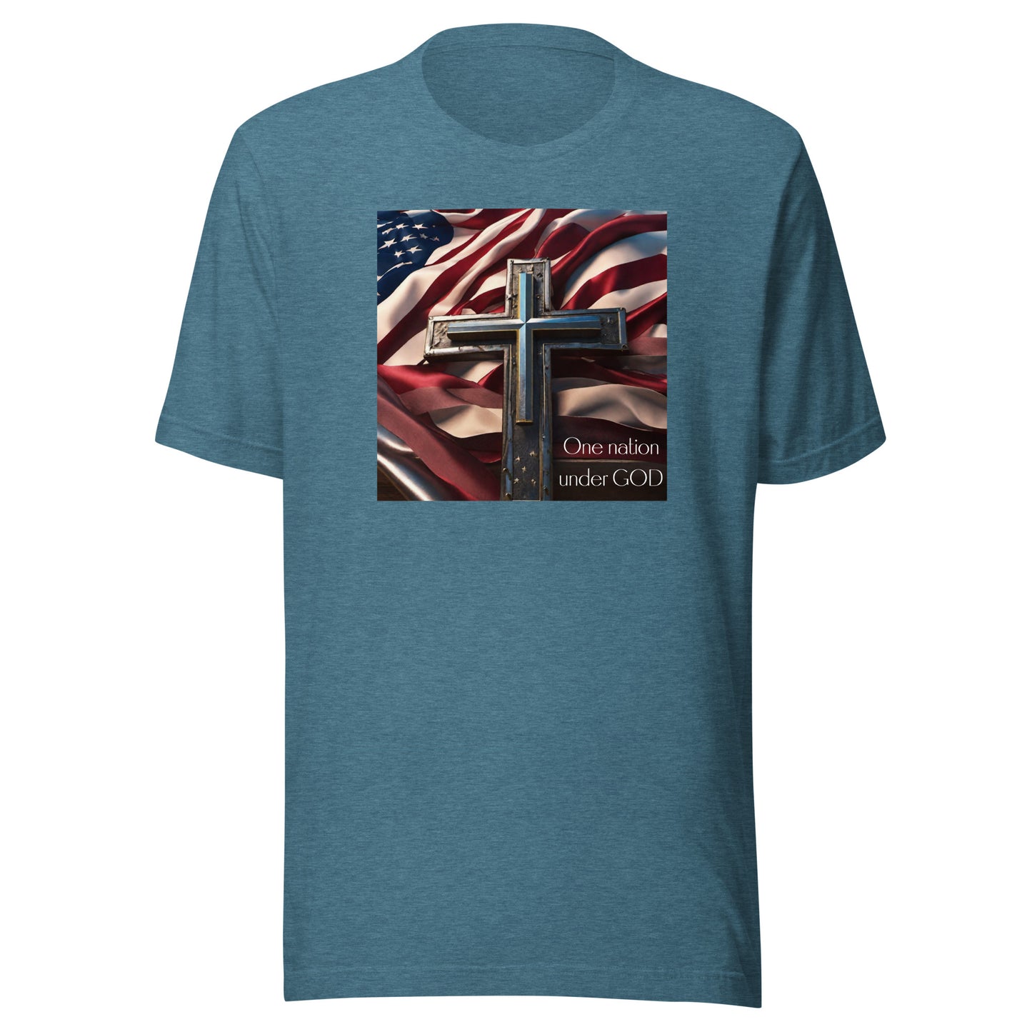 Patriotic Women's Classic Graphic T-Shirt Heather Deep Teal
