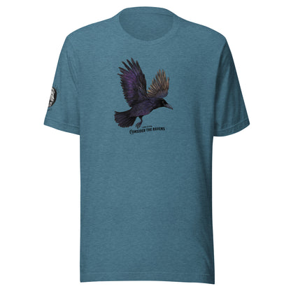 Consider the Ravens Bible Verse Women's Classic T-Shirt Heather Deep Teal
