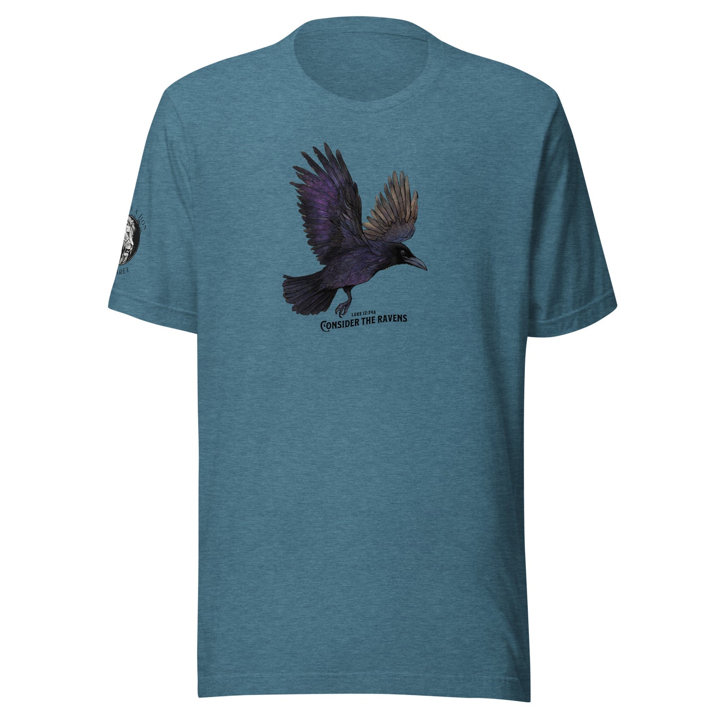 Raven Christian Inspired Men's T-Shirt Heather Deep Teal