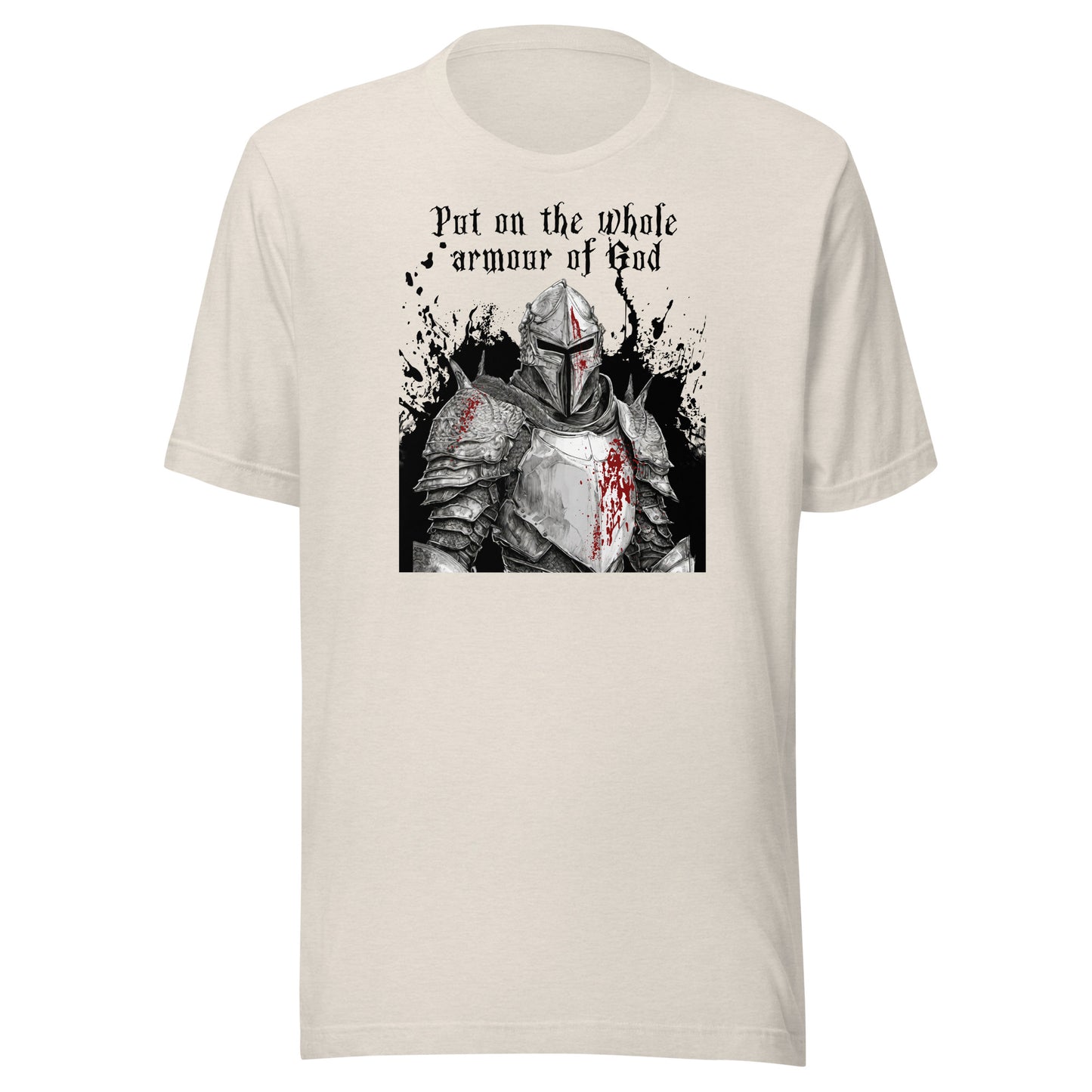 Armor of God Men's Christian T-Shirt Heather Dust