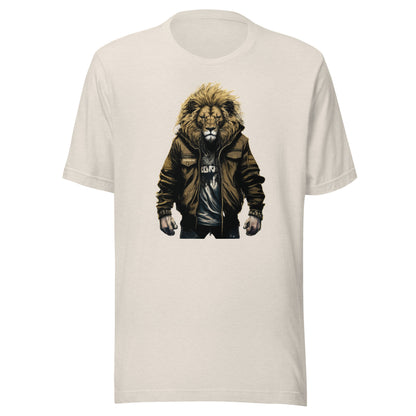Bold Lion Men's Christian Graphic T-Shirt Heather Dust