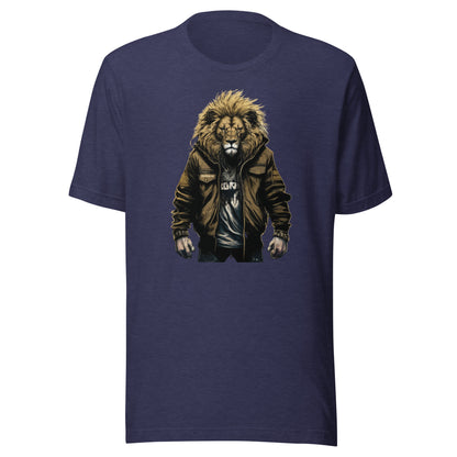 Bold Lion Men's Christian Graphic T-Shirt Heather Midnight Navy