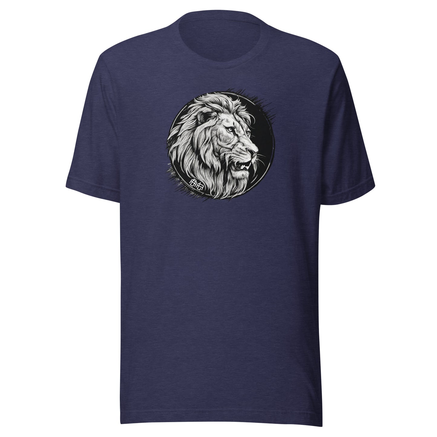 Bold As A Lion Emblem Christian Women's Classic T-Shirt Heather Midnight Navy