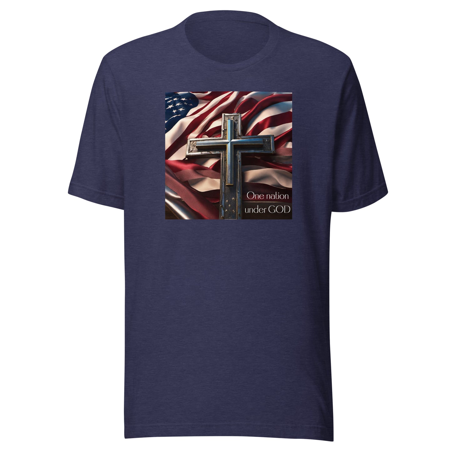 Patriotic Women's Classic Graphic T-Shirt Heather Midnight Navy