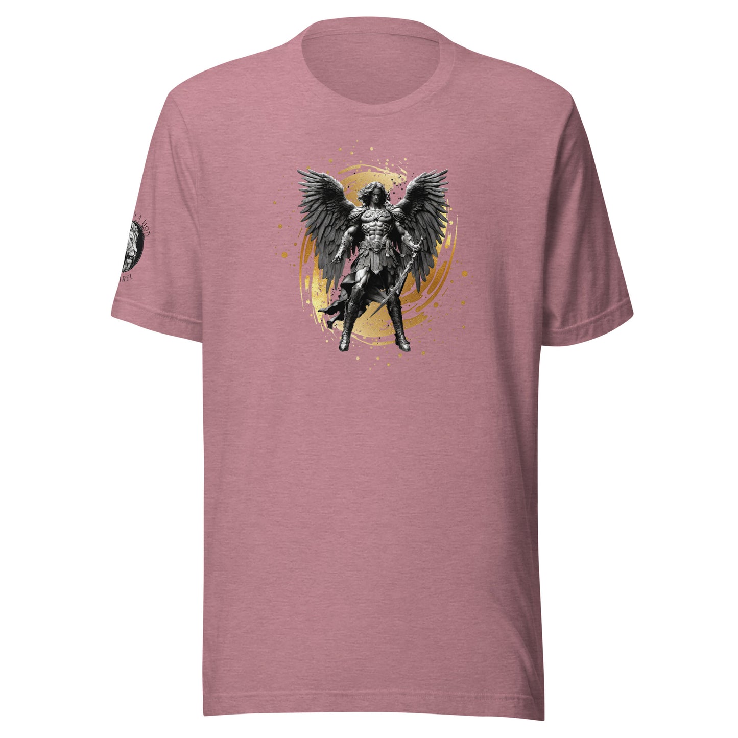 Biblical Archangel Men's Bold Christian Graphic Classic T-Shirt Heather Orchid