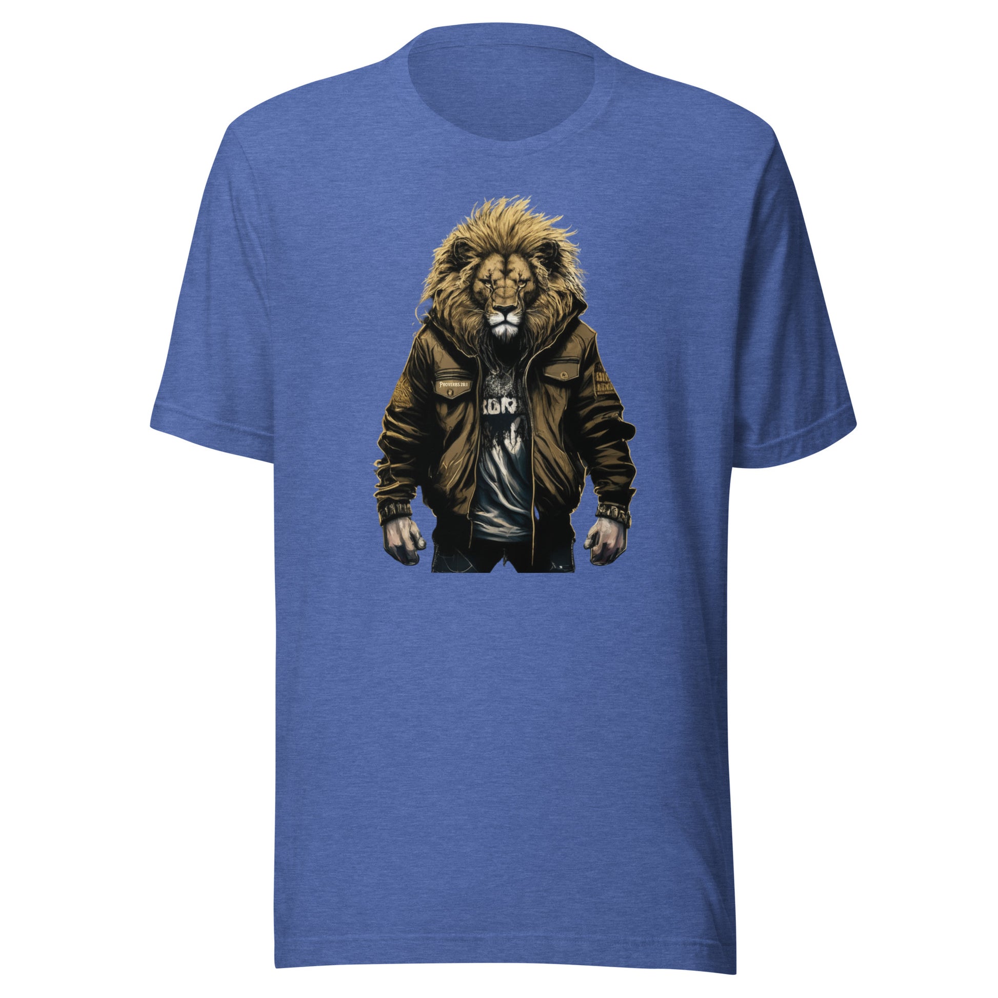 Bold Lion Men's Christian Graphic T-Shirt Heather True Royal