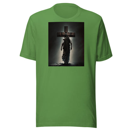 Christ Facing the Cross Men's Christian T-Shirt Leaf