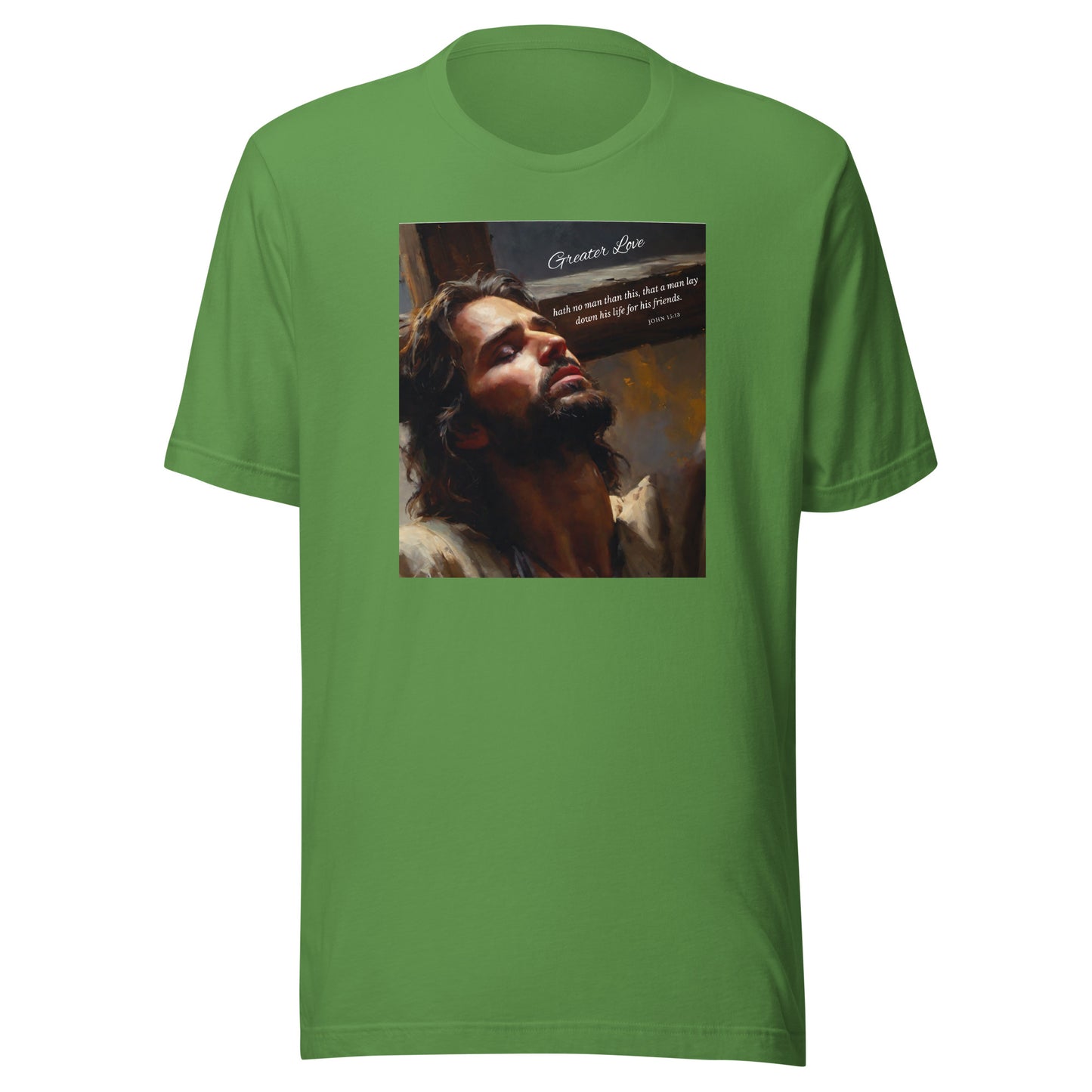 John 15:13 Jesus Men's Christian Graphic T-Shirt Leaf