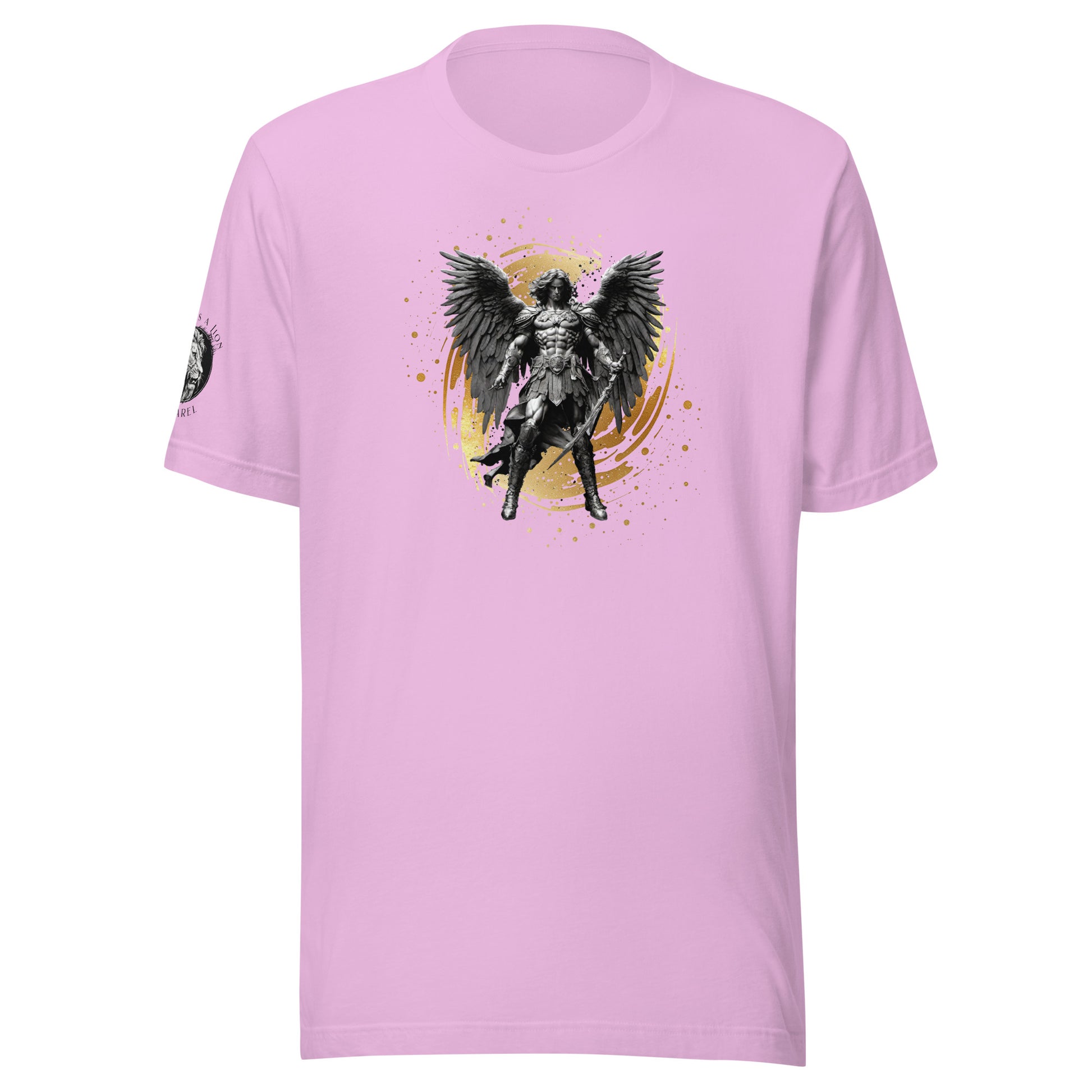 Biblical Archangel Men's Bold Christian Graphic Classic T-Shirt Lilac