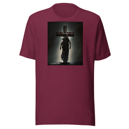 Christ Facing the Cross Women's Christian Classic T-Shirt Maroon