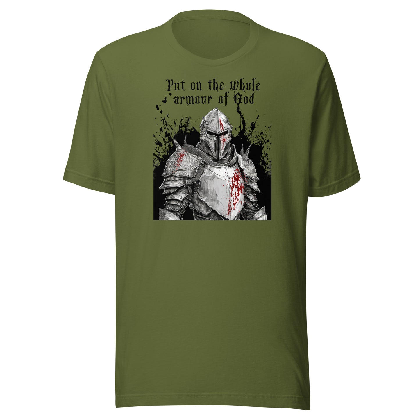 Armor of God Men's Christian T-Shirt Olive