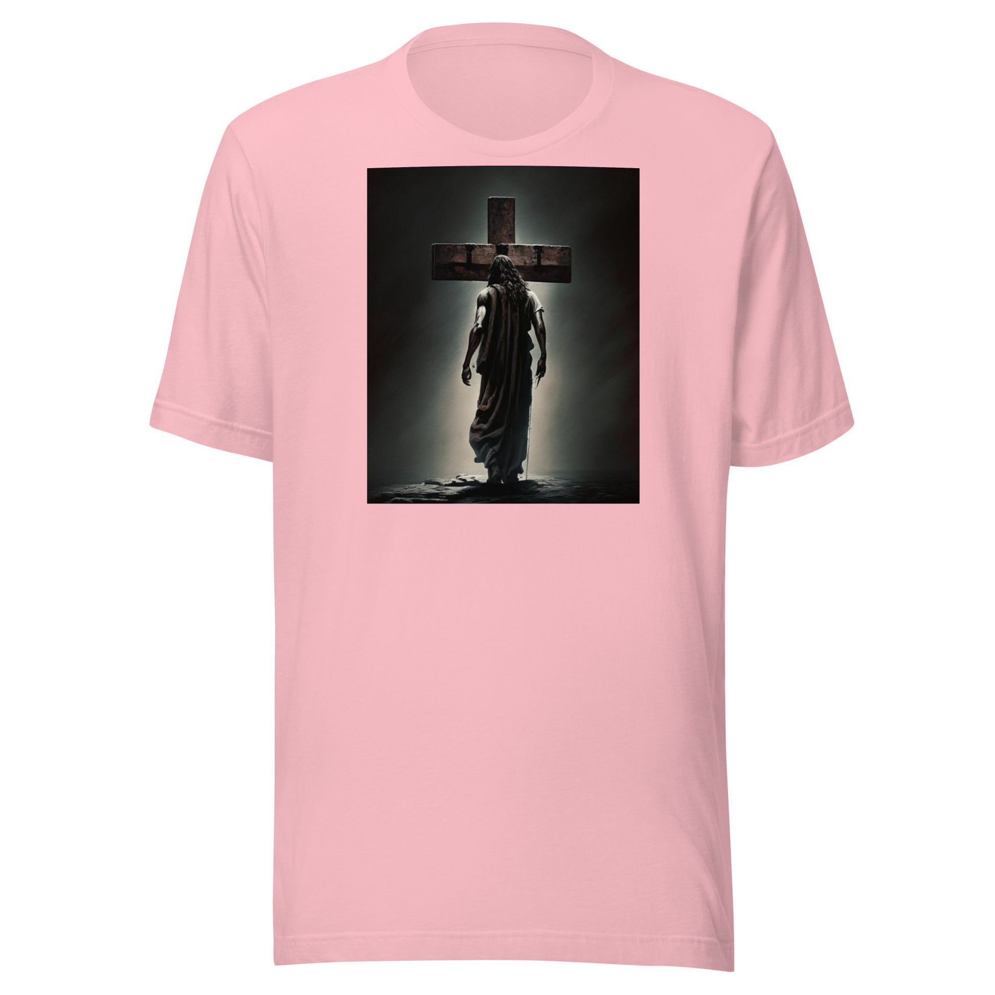 Christ Facing the Cross Women's Christian Classic T-Shirt Pink