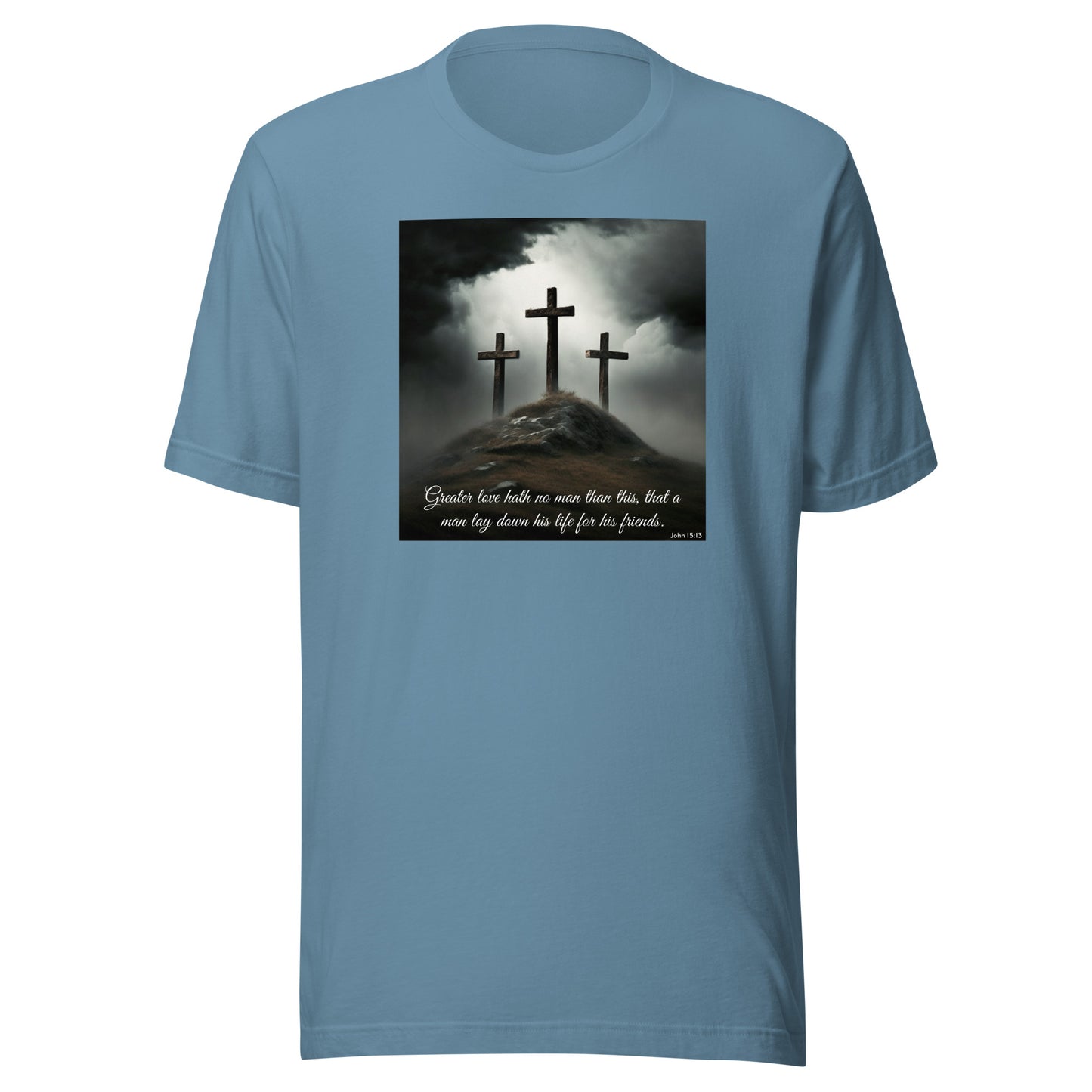 John 15:13 Scripture Women's Christian Classic T-Shirt Steel Blue