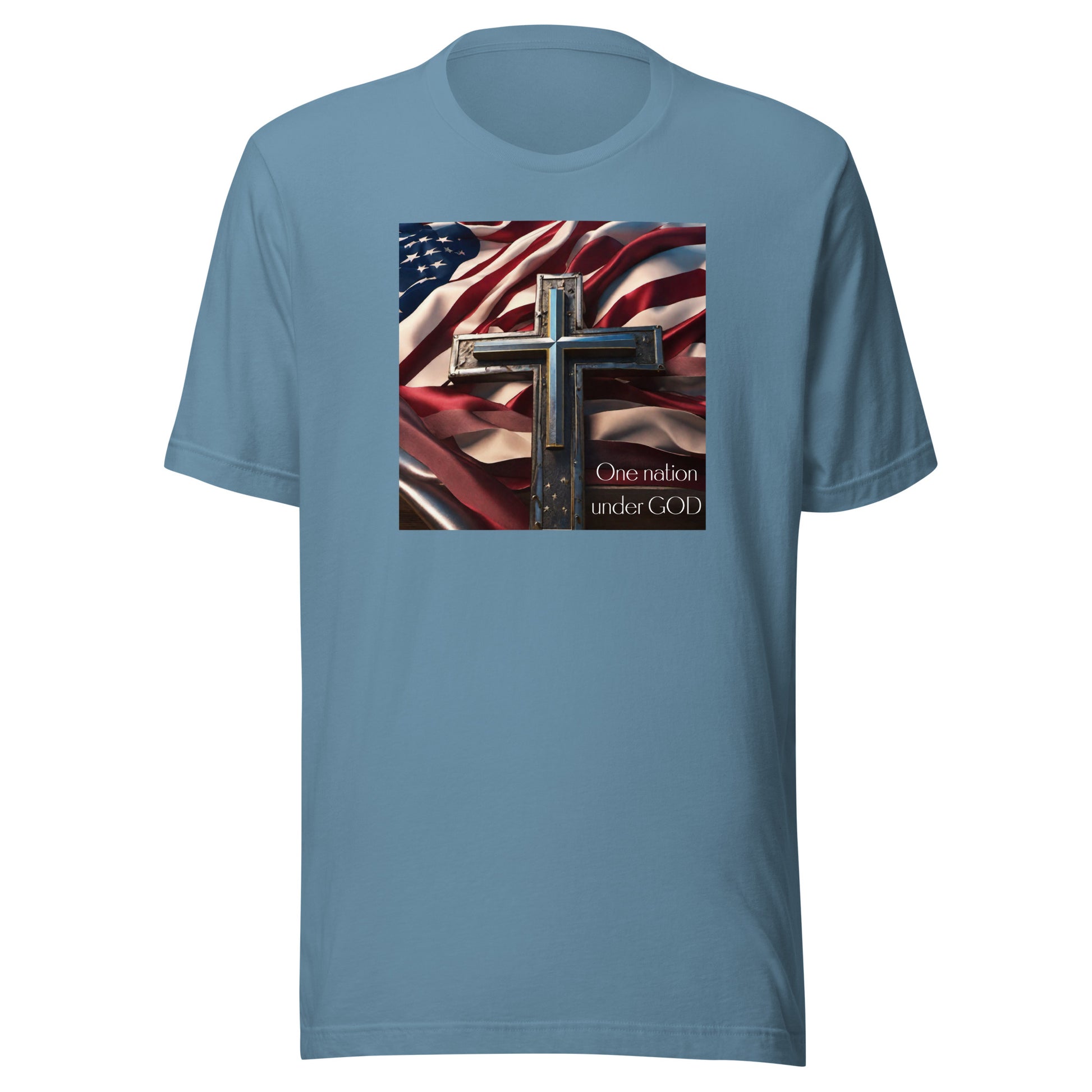 Patriotic Women's Classic Graphic T-Shirt Steel Blue