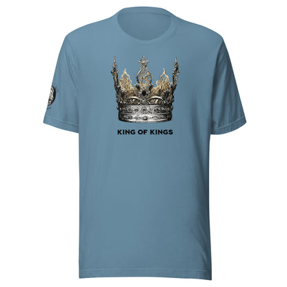 King of Kings Women's Biblical Classic T-Shirt Steel Blue