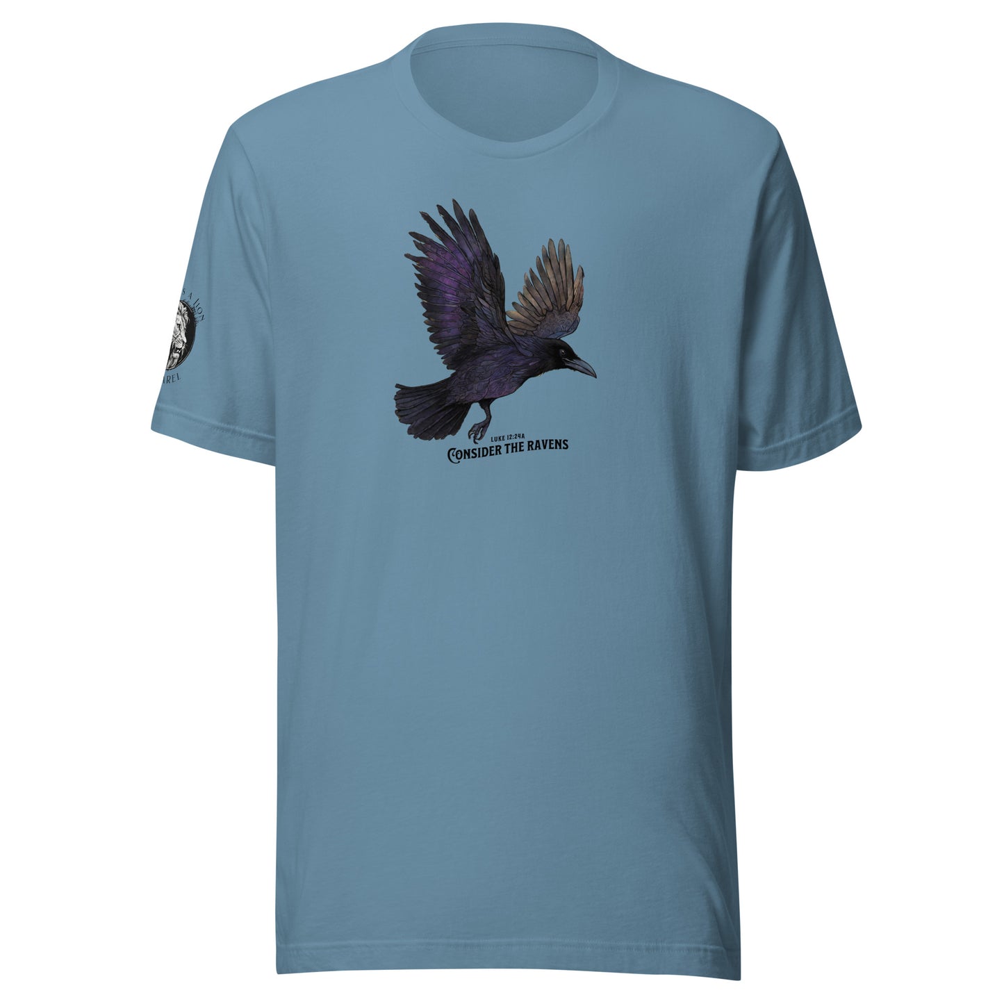 Raven Christian Inspired Men's T-Shirt Steel Blue