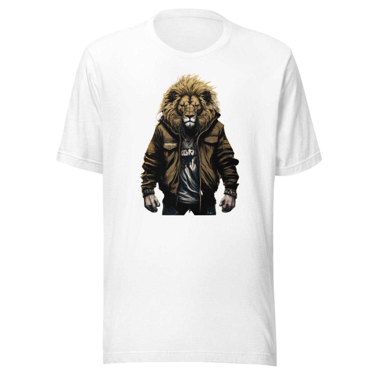 Bold Lion Men's Christian Graphic T-Shirt White