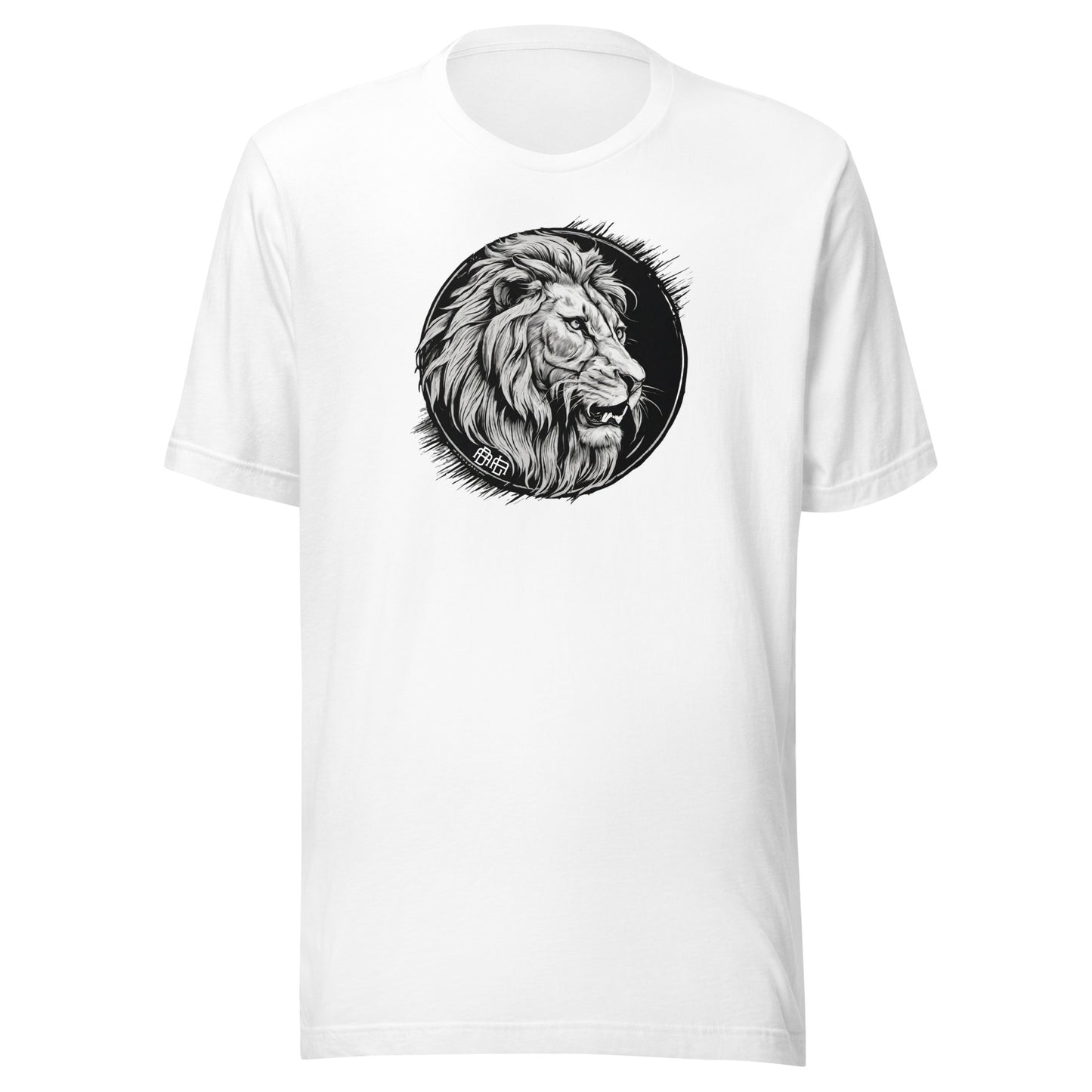 Bold as a Lion Emblem Christian Men's T-Shirt White