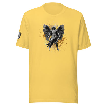 Biblical Archangel Men's Bold Christian Graphic Classic T-Shirt Yellow