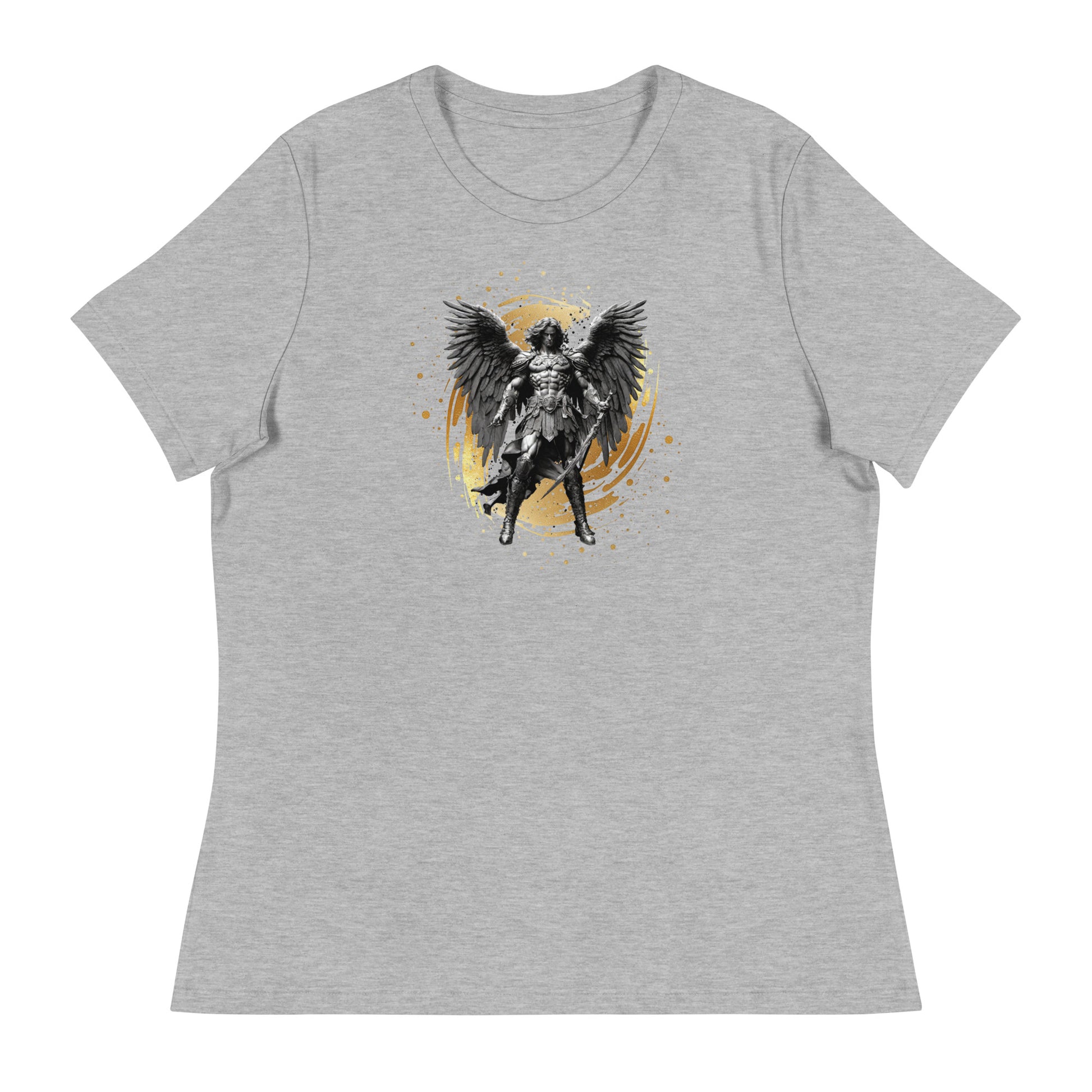 Biblical Archangel Bold Christian Women's T-Shirt Athletic Heather