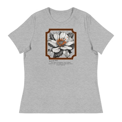 Isaiah 40:8 Flower Fadeth Women's Christian Graphic T-Shirt Athletic Heather