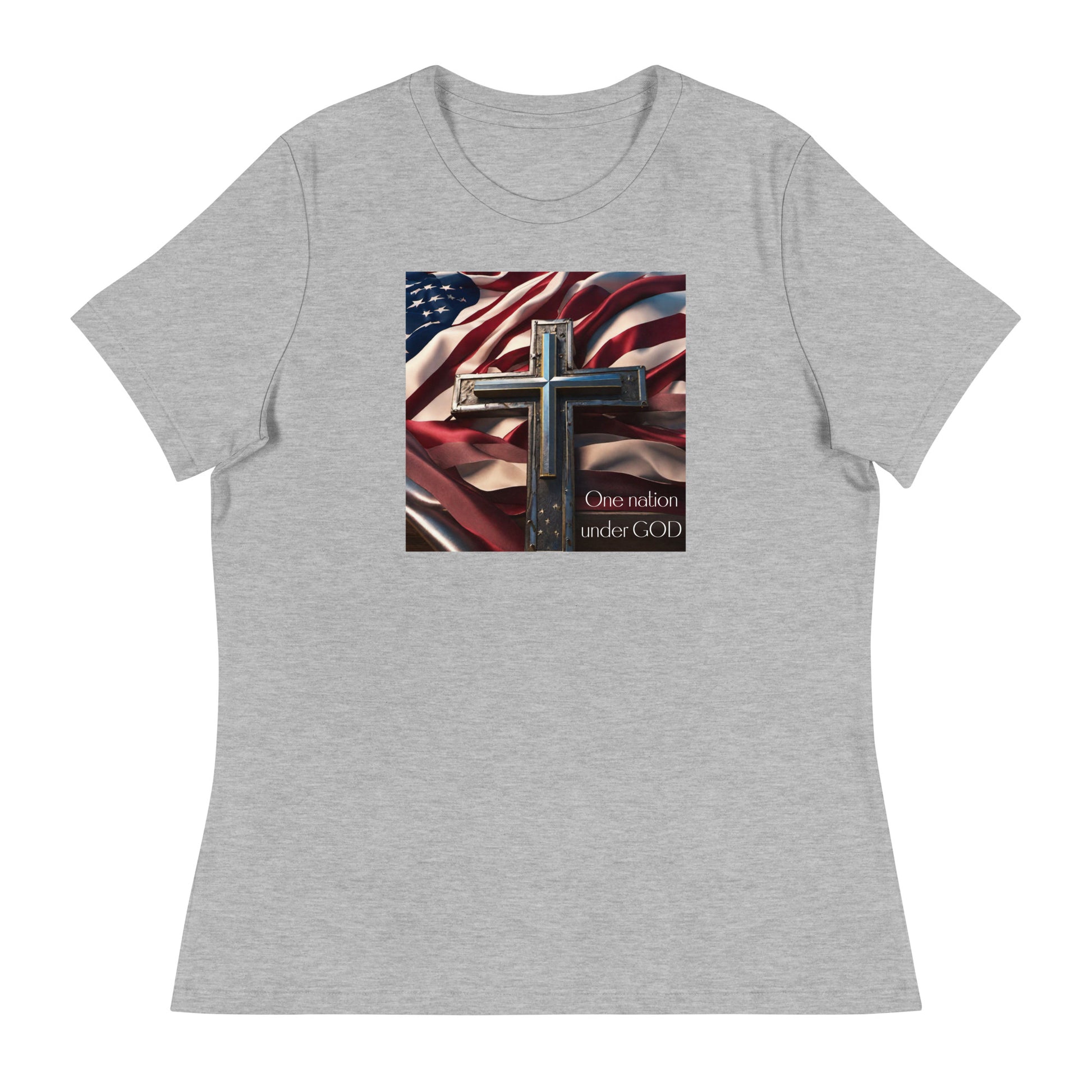 Patriotic Graphic Women's T-shirt Athletic Heather